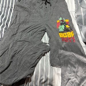 Star Wars Gray Joggers with Boba Fett Design